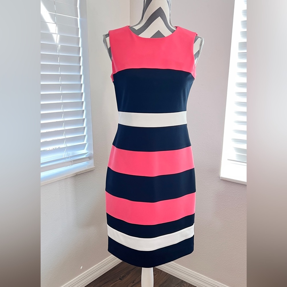 Tommy Hilfiger Colorblock Sheath Dress Sz 6